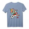 Dabbing Einhorn Unicorn Fußball T-Shirt mit bulgarischer Flagge - Lustiges Fan-Shirt für Turniere, Geburtstage & Weihnachten
