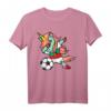 Dabbing Einhorn Unicorn Fußball T-Shirt mit bulgarischer Flagge - Lustiges Fan-Shirt für Turniere, Geburtstage & Weihnachten
