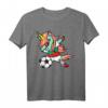 Dabbing Einhorn Unicorn Fußball T-Shirt mit bulgarischer Flagge - Lustiges Fan-Shirt für Turniere, Geburtstage & Weihnachten