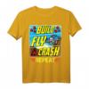 Funny Build Fly Crash Repeat Drone Pilot T-Shirt – Perfektes Geschenk für Drohnenfans, Kinder und Hobby-Piloten