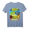 Funny Build Fly Crash Repeat Drone Pilot T-Shirt – Perfektes Geschenk für Drohnenfans, Kinder und Hobby-Piloten