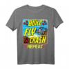 Funny Build Fly Crash Repeat Drone Pilot T-Shirt – Perfektes Geschenk für Drohnenfans, Kinder und Hobby-Piloten