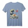 Capybara Japanisches Kanagawa Wave Lustiges Surftier T-Shirt – Perfektes Geschenk für Tierliebhaber und Surffans zu Weihnachten, Valentinstag & Geburtstagen