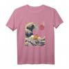 Capybara Japanisches Kanagawa Wave Lustiges Surftier T-Shirt – Perfektes Geschenk für Tierliebhaber und Surffans zu Weihnachten, Valentinstag & Geburtstagen