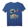 Capybara Japanisches Kanagawa Wave Lustiges Surftier T-Shirt – Perfektes Geschenk für Tierliebhaber und Surffans zu Weihnachten, Valentinstag & Geburtstagen