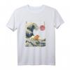 Capybara Japanisches Kanagawa Wave Lustiges Surftier T-Shirt – Perfektes Geschenk für Tierliebhaber und Surffans zu Weihnachten, Valentinstag & Geburtstagen