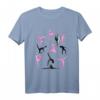 Gymnastik Silhouette Mädchen T-Shirt - Lustiges und buntes Gymnastikshirt, ideales Geschenk für junge Gymnastinnen und Sportbegeisterte