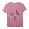 Gymnastik Silhouette Mädchen T-Shirt - Lustiges und buntes Gymnastikshirt, ideales Geschenk für junge Gymnastinnen und Sportbegeisterte