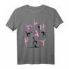 Gymnastik Silhouette Mädchen T-Shirt - Lustiges und buntes Gymnastikshirt, ideales Geschenk für junge Gymnastinnen und Sportbegeisterte