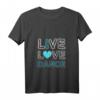 Damen Live Love Dance Choreographie Kunstwerk T-Shirt mit V-Ausschnitt – Perfektes Geschenk für Tänzerinnen, Tanzlehrerinnen & Musikliebhaber