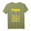 Lustiges Tennis und Bier Spruch T-Shirt – Witziges Geschenk für Tennisliebhaber, Trainer & Freunde zu Geburtstag & Weihnachten