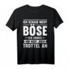Lustiges ironisches Spruch T-Shirt: Ich schaue nicht böse Humor Witz Outfit – Perfektes Geschenk für Freunde, Kollegen & Familie