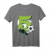 Kinder Fußball T-Shirt zum 5. Geburtstag - Geschenkidee für Jungen und Mädchen, Fußballfan, Geburtstags- und Weihnachtsgeschenk