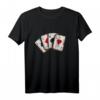 Poker T-Shirt mit 4 Assen – Vintage Las Vegas Design, Glückssymbol & Pokerhand für Casino-Fans und Pokerliebhaber