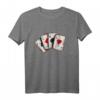 Poker T-Shirt mit 4 Assen – Vintage Las Vegas Design, Glückssymbol & Pokerhand für Casino-Fans und Pokerliebhaber