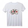 Poker T-Shirt mit 4 Assen – Vintage Las Vegas Design, Glückssymbol & Pokerhand für Casino-Fans und Pokerliebhaber