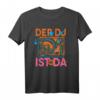 DJ Disco Club Party T-Shirt mit Plattenspieler - Perfektes Retro Outfit für DJs und Partyfans