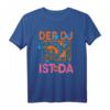 DJ Disco Club Party T-Shirt mit Plattenspieler - Perfektes Retro Outfit für DJs und Partyfans
