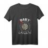 Damen Dart T-Shirt mit Pfeil & Dartscheibe - V-Ausschnitt, Vereins- und Club-Design für Dart Spielerinnen