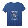 Damen Dart T-Shirt mit Pfeil & Dartscheibe - V-Ausschnitt, Vereins- und Club-Design für Dart Spielerinnen