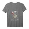 Damen Dart T-Shirt mit Pfeil & Dartscheibe - V-Ausschnitt, Vereins- und Club-Design für Dart Spielerinnen