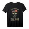 Old Man Club Geschenk zum 55. Geburtstag – Vintage T-Shirt für Männer, geboren 1966, mit Totenkopf und amerikanischer Flagge