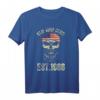 Old Man Club Geschenk zum 55. Geburtstag – Vintage T-Shirt für Männer, geboren 1966, mit Totenkopf und amerikanischer Flagge