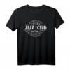 Retro Jazz Club Vintage T-Shirt – Klassisch geschnitten, doppelt genähter Saum für Jazz- und Vintage-Fans