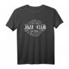 Retro Jazz Club Vintage T-Shirt – Klassisch geschnitten, doppelt genähter Saum für Jazz- und Vintage-Fans