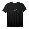 Ski Herzschlag Berge Retro Skifahren EKG T-Shirt – Perfektes Geschenk für Skifahrer und Wintersportfans