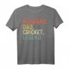 Ehemann Papa Cricket Legend T-Shirt – Lustiges Retro Geschenk für Papa zum Geburtstag, Vatertag oder Jubiläum