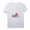 Kinder Niedliches Dackel Fußball T-Shirt - Lustiges Geschenk für fußballbegeisterte Mädchen und Jungs, Hundeliebhaber