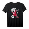 Dabbing Dalmatiner Hund Dänemark Fußball T-Shirt mit dänischer Flagge – Lustiges Fanartikel für Fußballfans und Spieler