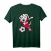 Dabbing Dalmatiner Hund Dänemark Fußball T-Shirt mit dänischer Flagge – Lustiges Fanartikel für Fußballfans und Spieler