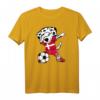 Dabbing Dalmatiner Hund Dänemark Fußball T-Shirt mit dänischer Flagge – Lustiges Fanartikel für Fußballfans und Spieler
