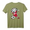 Dabbing Dalmatiner Hund Dänemark Fußball T-Shirt mit dänischer Flagge – Lustiges Fanartikel für Fußballfans und Spieler