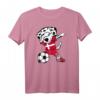 Dabbing Dalmatiner Hund Dänemark Fußball T-Shirt mit dänischer Flagge – Lustiges Fanartikel für Fußballfans und Spieler