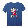 Dabbing Dalmatiner Hund Dänemark Fußball T-Shirt mit dänischer Flagge – Lustiges Fanartikel für Fußballfans und Spieler