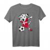Dabbing Dalmatiner Hund Dänemark Fußball T-Shirt mit dänischer Flagge – Lustiges Fanartikel für Fußballfans und Spieler