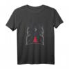 Rotkäppchen Märchen Wolf Dämon Wald Jagen Jäger T-Shirt – Originelles Statement-Shirt für Märchen- und Wolf-Liebhaber, perfekte Geschenkidee