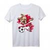 Dabbing Hund Dänemark Fußball Mannschaft T-Shirt – Lustiges Fanshirt mit dänischer Flagge, perfekt für Fußballfans, Spieler und Trainer