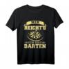 Mir Reicht's Ich Geh Darten - Lustiges Dart T-Shirt mit Dartscheibe und Pfeilen für Dartfans