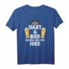 Lustiges Dart und Bier T-Shirt – Für Dartspieler, Dartfans und Dartprofis, ideales Geschenk zum Geburtstag oder Dartclub-Event