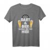 Lustiges Dart und Bier T-Shirt – Für Dartspieler, Dartfans und Dartprofis, ideales Geschenk zum Geburtstag oder Dartclub-Event