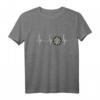 Dartscheibe Herzschlag EKG Puls T-Shirt – Perfektes Geschenk für Dartspieler & Dartfans bei Turnieren, Weltmeisterschaft & Vereins-Events