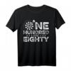 Dart T-Shirt - One Hundred And Eighty 180 Punkte mit Dartpfeil und Dartscheibe – Perfektes Geschenk für Dartspieler und Dartfans