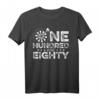 Dart T-Shirt - One Hundred And Eighty 180 Punkte mit Dartpfeil und Dartscheibe – Perfektes Geschenk für Dartspieler und Dartfans