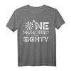 Dart T-Shirt - One Hundred And Eighty 180 Punkte mit Dartpfeil und Dartscheibe – Perfektes Geschenk für Dartspieler und Dartfans