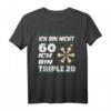 Ich bin nicht 60 ich bin Tripel 20 - Lustiges Dart T-Shirt zum 60. Geburtstag mit Dartboard & Dartpfeilen
