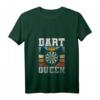 Damen Dart Königin Hobby Darts T-Shirt mit V-Ausschnitt – Perfekt für Dartliebhaberinnen, Turniere & Geschenke
